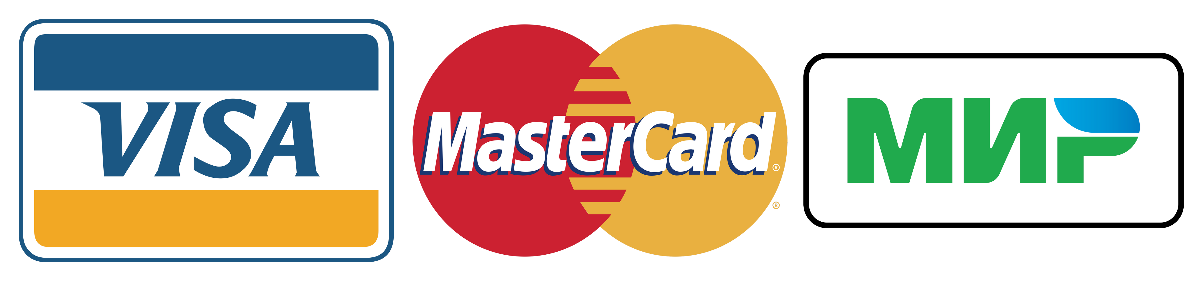 Оплата картой Visa, Mastercard, МИР
